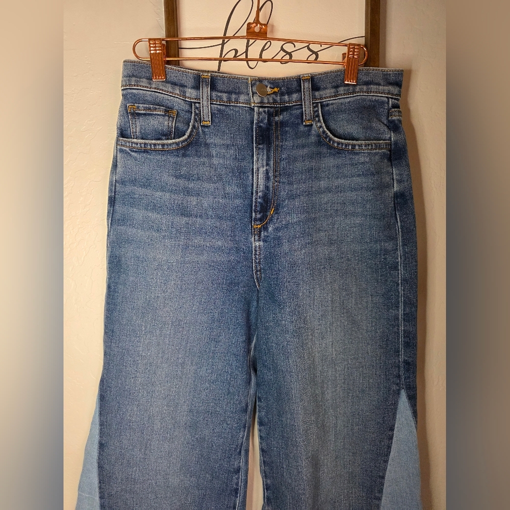 Joe's Jeans Bailey Pieced High Waisted Women's Flared Blue Jeans Size 28 - Picture 7 of 11